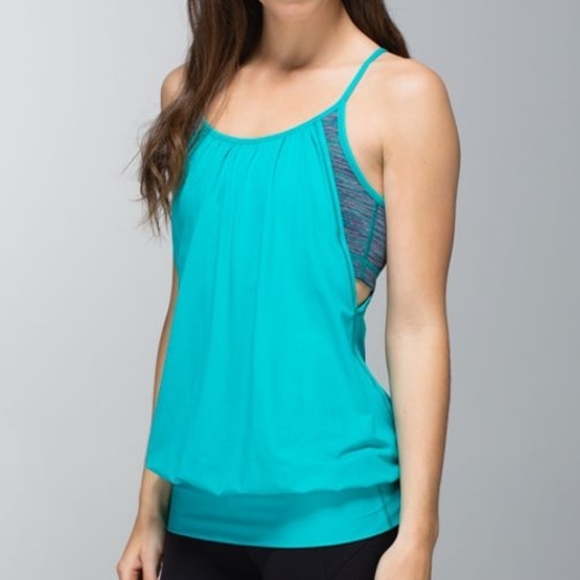 lululemon athletica Tops - lululemon athletica No Limits Tank BlueTropics / Wee Are From Space 4